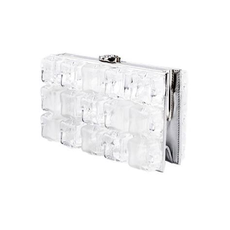 Chanel Rare Limited Edition Ice Cube Minaudière Silver 